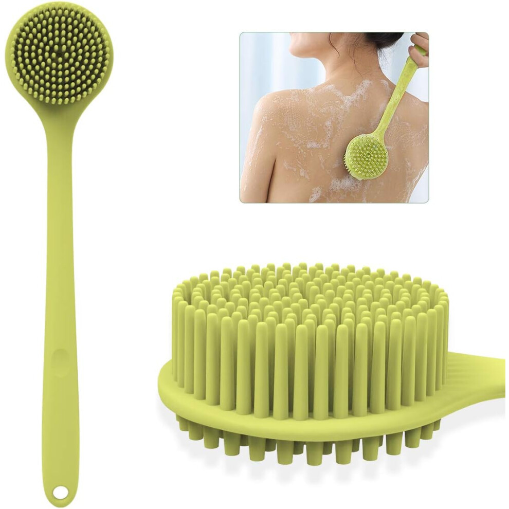 Gentle Exfoliating Massage Body Brush, Improves Circulation With SiliconeSoft Back Brush, Shower Exfoliating Brush For Sensitive Skin Bath Tool,