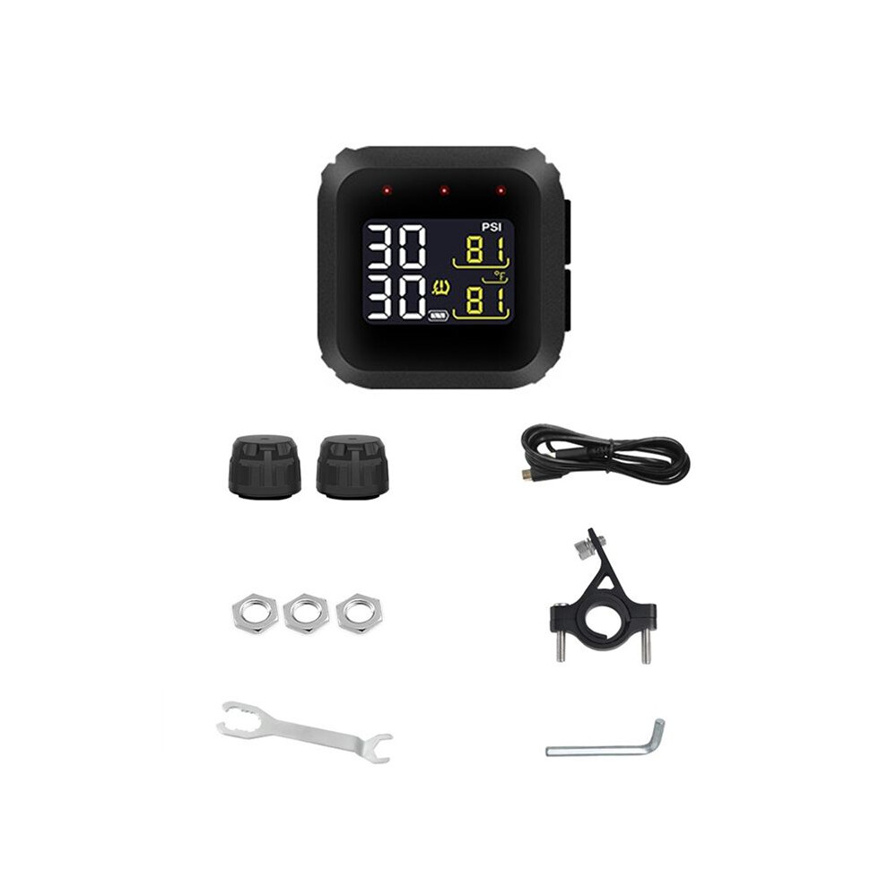 Wireless M3x Tire Pressure Monitoring System External Sensors Waterproof Lcd Display Motorcycle Real Tpms 4712313472370