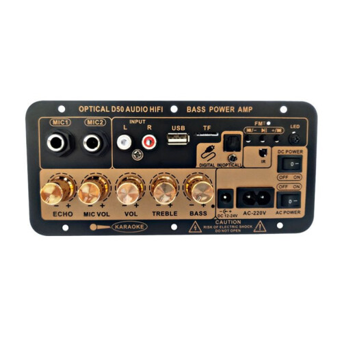 Digitale  Stereo Versterker Board Subwoofer Dubbele Microfoon Karaoke Auto Versterkers Luidspreker EU-Stekker