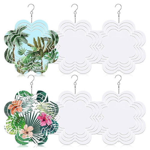 6 PeçAs SublimaçãO Wind Spinner Blanks 3D Wind Spinners Hanging Wind Spinners para DecoraçãO de Jardim Interno e Externo 8 Polegadas 2