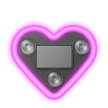 Car LED Ambient Light, Love Heart Solar Vehicle Neon for Triangle or Back Window, Light