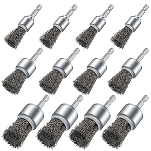 12PCS Wire Brush Wheel for Drill, Cup Brushes Dril
