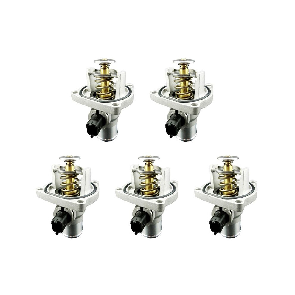 5X Car Engine Coolant Thermostat Assembly + Housing For Aveo Cruze Sonic 96984104 55578419 6033840939265