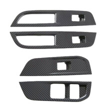 For  4 MG4 EV Mulan 2023 Car Window Control Lift  Panel Cover Trim Decoration Accessories - ABS Carbon Fiber LHD