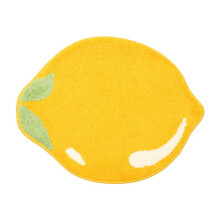 Lemon Bath Mat Cute Non-Slip Fruit Rug Kitchen Mat Yellow Lemon Bathroom Decor Fun Kids Rug, Machine Washable