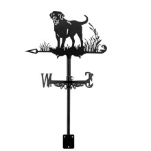 Wetterfahne Aus Metall mit Hundemotiv, Wetterfahne-Silhouette, Dekorativer Windrichtungsanzeiger für Den Garten für Den Bauernhof im Freien
