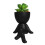 4PCS Artificial Succulent Planters,  Potted Ceramic Succulent Decor,  Human Shaped Black Pots Small Pots 7