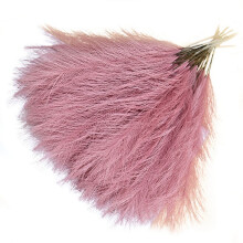 KüNstlicher Schilf-Pampas-Blumenstrauß, KüNstliches Pampasgras, 42,9 Cm, Pampasgras, Boho-Dekor, Blume, Rosenrot
