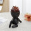 4PCS Artificial Succulent Planters,  Potted Ceramic Succulent Decor,  Human Shaped Black Pots Small Pots 6