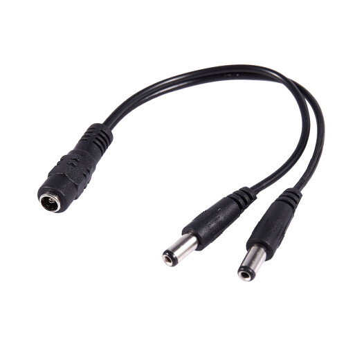 5.5x2.1mm 1 to 2 M/F  Power Splitter Cable for Security CCTV Camera 2