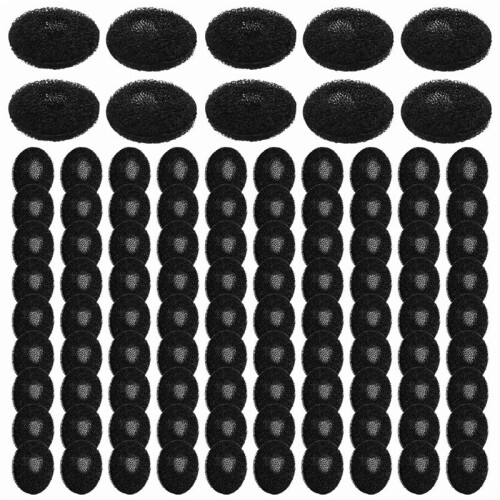 Fasdga 100 Pcs Black Sponge Earbud Headphone Cap Ear Pads Cover Replacement