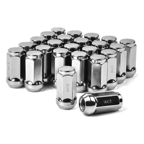 48Pcs Car Lug Nuts M14X1.5 Thread Cone  Car Wheel Nuts for  Silverado  1999-2019 2