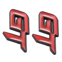 2X 3d  Logo Car Sticker Fashion Car Decor Sticker For  Mustang Focus 2 3 Fiesta Ranger Mondeo Mk2 Red+Black