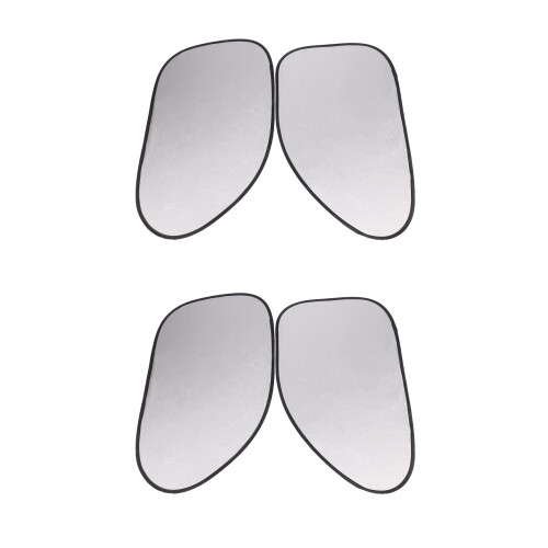 4Pcs Auto Auto Seitenscheibe Sonnenschutz Schwarz Silber Farbe