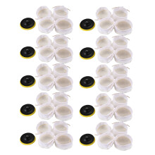 50-Teiliges Polier- / Pufferset Soft Wool Bonnet Pad Weiß: 4 Zoll