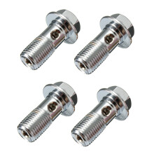 4X Motocykl Ze Stali Nierdzewnej śRuba Banjo Hamulca M10 X 1.0Mm Cylinder GłóWny Zacisku