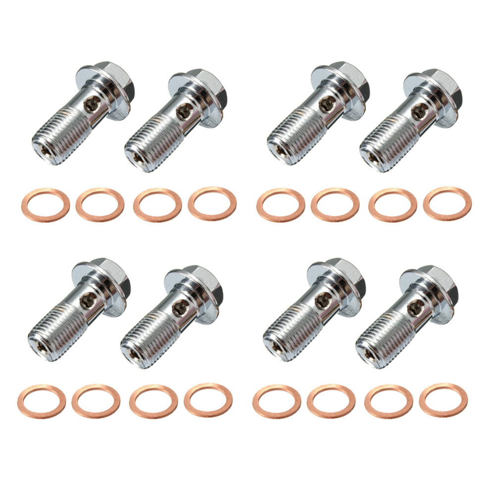 8X Motorcycle Stainless Brake Banjo Bolt M10 X 1.0Mm Caliper Master Cylinder 6033112459651