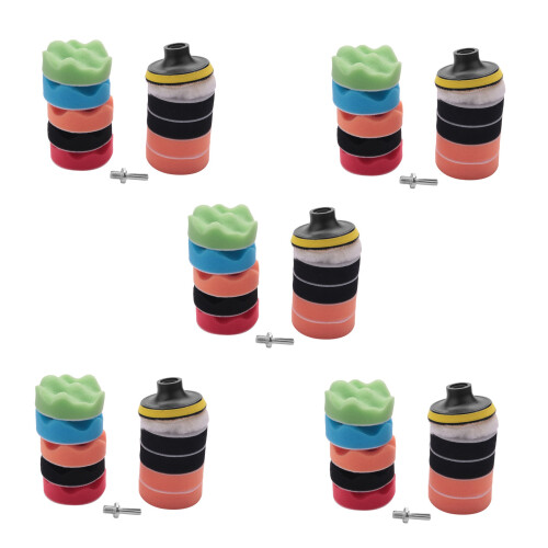55Pcs 3 Inch Waves Buffer Polishing Pad Set for Car Polisher