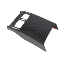 Car Carbon Fiber Rear Air Condition Vent Outlet Frame Anti-Kick Panel Cover Trim for CX-30 CX30 2020 2021 2022