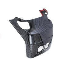 Car Carbon Fiber Rear Air Condition Vent Outlet Frame Anti-Kick Panel Cover Trim for Pajero 2007-2019