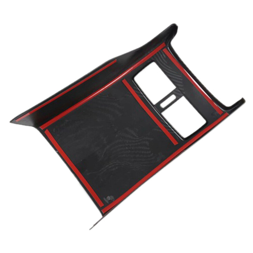 Car Carbon Fiber Rear Air Condition Vent Outlet Frame Anti-Kick Panel Cover Trim For Cx-30 Cx30 2020 2021 2022 6033357118092