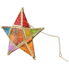 Mehr Farben Glas Stern Votive Tee Licht Kerzen Halter Hängen Beleuchtung Laterne Hochzeit Geburtstagsfeier Haus Garten Dekor