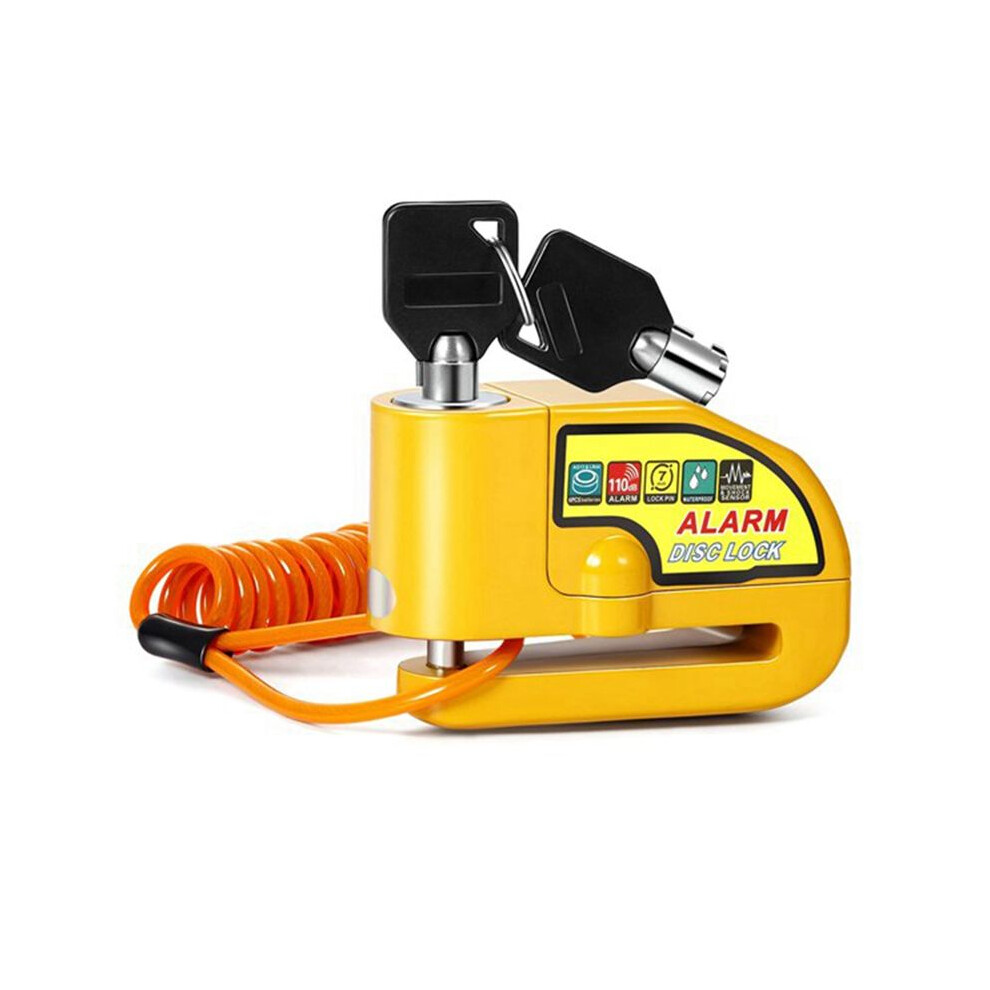 Motorcycle Disc Brake Lock Motorcycle Bike Scooter Security Lock Waterproof Alarm Sound With Reminder Cable 6132282872342