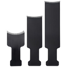3Pcs Long Hair Highlighting Sectioning Board Barber Flat Top Paddle Board Comb for Hair Coloring Dyeing DIY Hairdressing Tint Tool (Black)