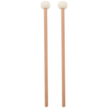 2 Piezas Tambor de Doble Cabeza Platillo Gong Mazo Palos de Martillo Blando Mazas Varillas Martillo de Fieltro 385 Mm