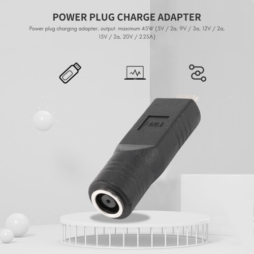 Jack 7.4 x 5.0Mm Input To USB-C Type-C Power Plug Charge Adapter for Laptop Phone 2