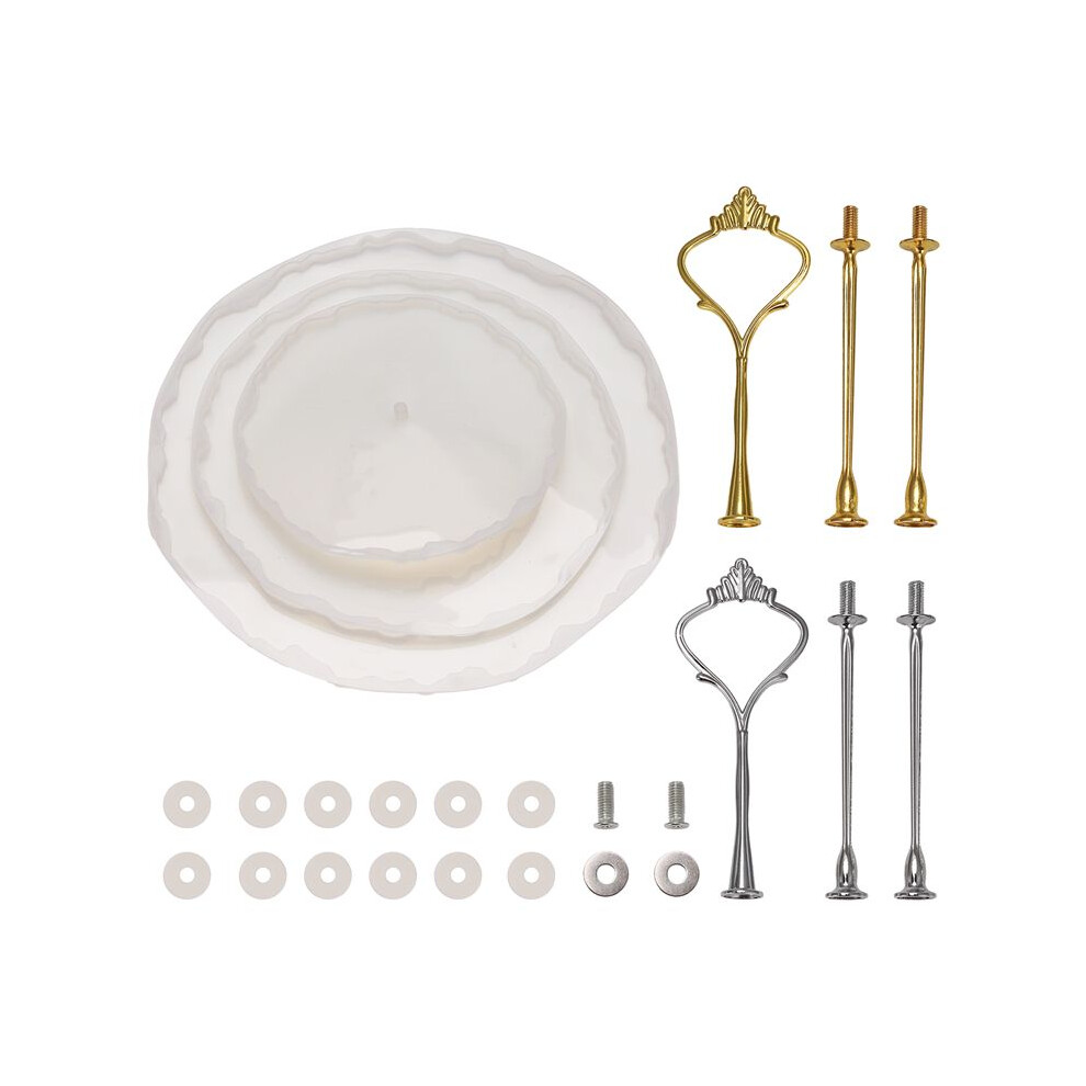 3 Tier Cake Stand Resin Molds, Trays Silicone Mold, Tray Resin Silicone Casting Mold For Diy Plate Stand 6032269488941