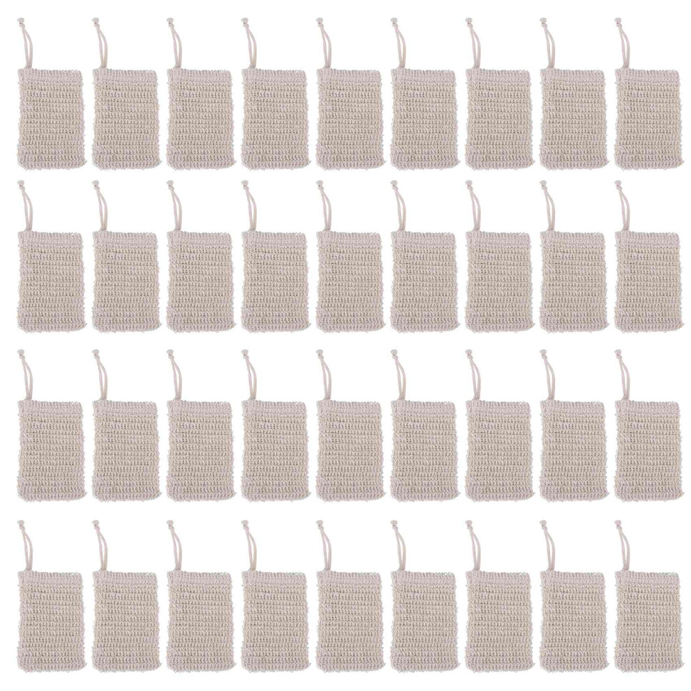 Shower Bath Sisal SoAP Bag Natural Sisal SoAP Bag Exfoliating SoAP SaVER PouCH Holder 36Pcs