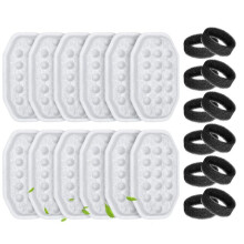 24-Pack Cat Fontänfilterbyten och Förfiltersvampar för 10 Oz/3,2 Rostfria Husdjursfontäner