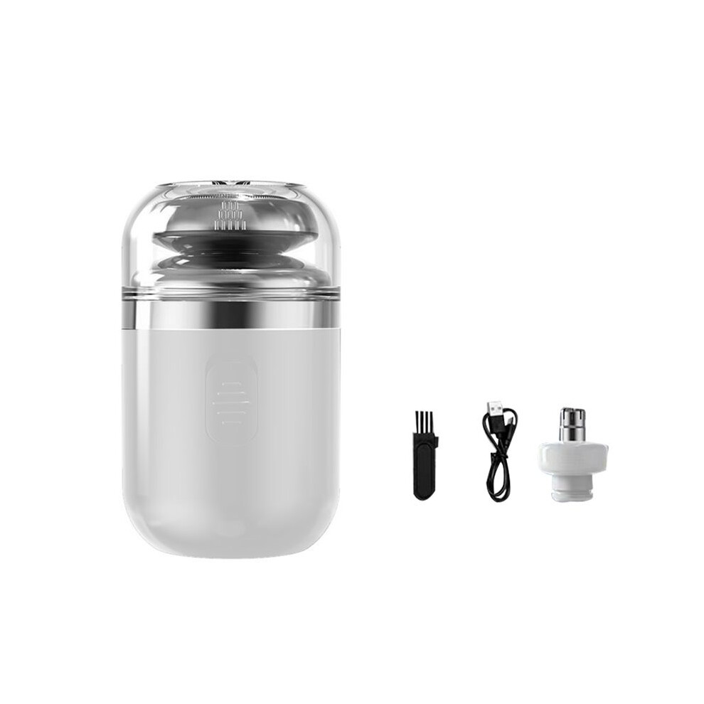2 in 1 Portable Electric Shaver Nose Hair Trimmer Rechargeable Electric Shaver Capsule Travel Shaver A