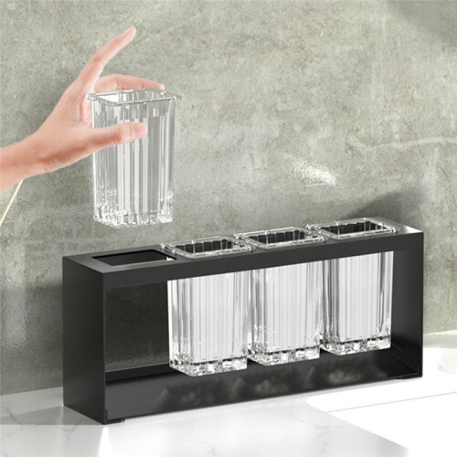 Multifunctional Chopsticks and Spoon Storage Rack Automatic Drain Cutlery Rack Kitchen Storage Tool Gray 1