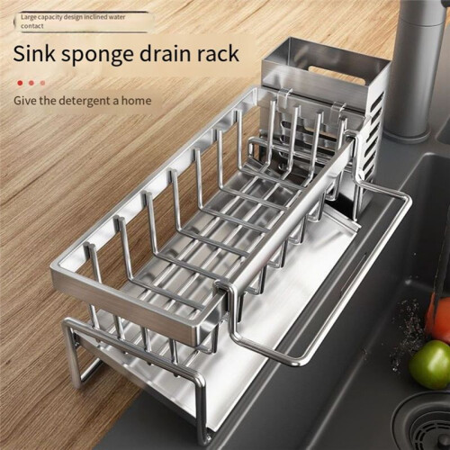 Sink Cleaning Tool Storage Rack Kitchen Multi-Function Drain Rack Sponge Cleaner Storage Rack Rag Rack