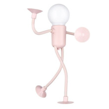 Lámpara de Noche con Forma de Deportista para Dormitorio, Baño y Decoración Navideña, Color Rosa, para Escritorio y Dormitorio