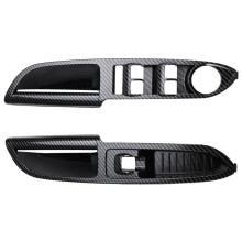 1 Par de Paneles de Interruptores Ventana Puerta Delantera para Escape C-MAX 2013-2018, Cubierta Embellecedora de Elevación de Vidrio de Ventana