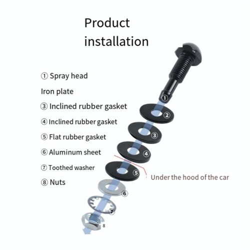 Hypersonic 2 PCS Car Front Windshield Wiper Nozzle Nut Type Mist Wiper Spray Nozzle Car General Accessories 2