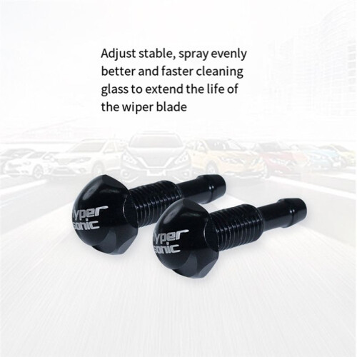 Hypersonic 2 PCS Car Front Windshield Wiper Nozzle Nut Type Mist Wiper Spray Nozzle Car General Accessories 1
