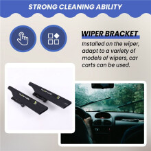 Hypersonic 2 StüCk Schwarz Wiper Stand Windschutzscheibe WischerflüGel Scheibenwischerblatt Spoiler Mate Wing Auto Auto Werkzeug ZubehöR