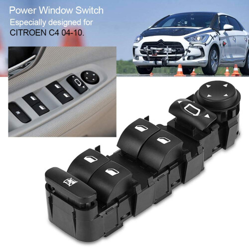 6554.HA 6554HA Car Window Control Button  Button for  C4 2005-2011 Electric Power Window Front Left Driver Side Power Control 1