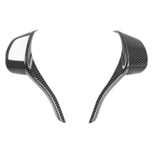 Voor  Navara NP300 2016-2021 Koolstofvezel Auto Stuurwiel Panel Knop Cover Trim Decoratieve Sticker Accessoires