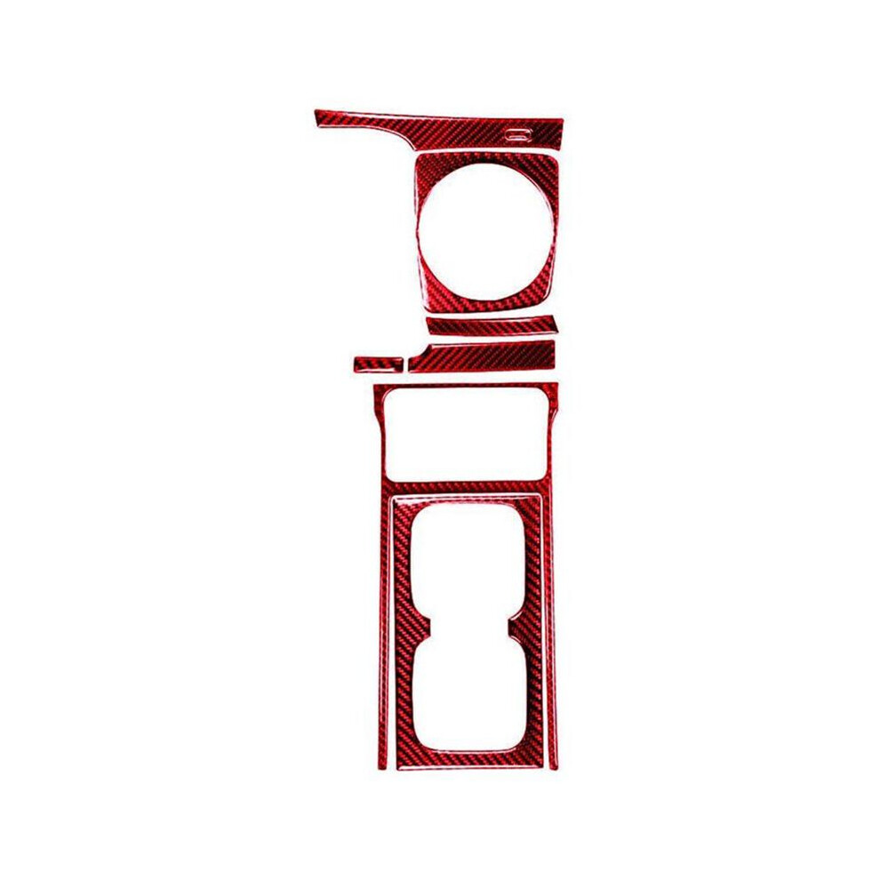 8Pcs For 06-11 Carbon Fiber Automatic Gear Shift Cover Trim Set Red 4714139533303