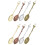 Vintage Engraved Coffee Dessert Spoon Set, Crystal Pattern Alloy Leaf Spoon Mug Coffee Ice Cream Spoon 1
