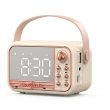 Reloj Despertador  5.0 Altavoz Soporte Tarjeta TF Disco U AUX 3D Balance de Sonido Difusión Tipo Reloj Despertador Altavoz B
