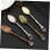Vintage Engraved Coffee Dessert Spoon Set, Crystal Pattern Alloy Leaf Spoon Mug Coffee Ice Cream Spoon 8