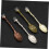 Vintage Engraved Coffee Dessert Spoon Set, Crystal Pattern Alloy Leaf Spoon Mug Coffee Ice Cream Spoon 9