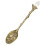 Vintage Engraved Coffee Dessert Spoon Set, Crystal Pattern Alloy Leaf Spoon Mug Coffee Ice Cream Spoon 7