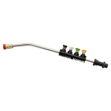 High-Pressure Car Wash Nozzle Extended Bent Rod Fan-Shaped Quick Connect Nozzle for Car Cleaning Garden Irrigation